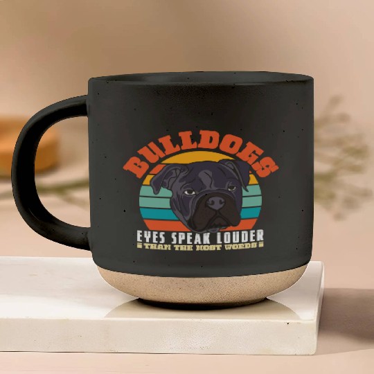 Bulldogs eyes speak louder Pottery Mugs