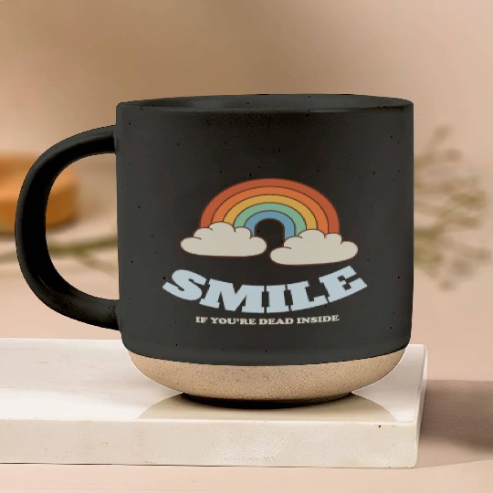 Smile If You are Dead Inside Pessimismus Pottery Mugs