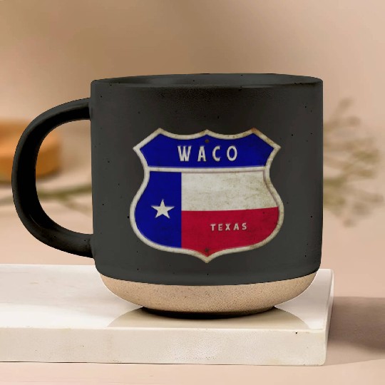 Waco Texas crest flags design Pottery Mugs