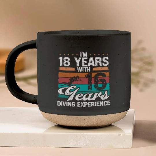34 Birthday Idea Scuba Diving 34 Year Old Diver Pottery Mugs