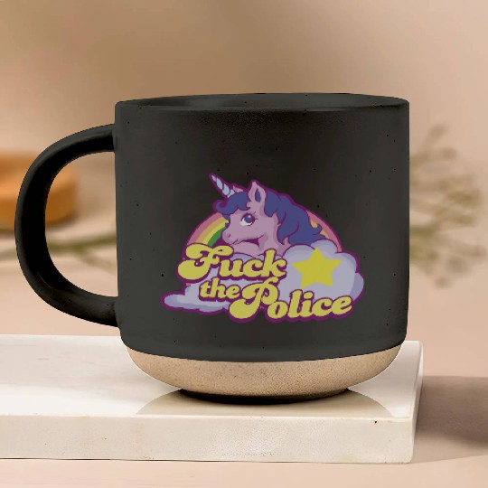 FUCK THE POLICE Pottery Mugs