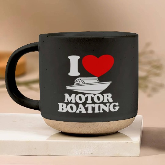 I Love Motor Boating Boat Owner Love Motor Boating Pottery Mugs
