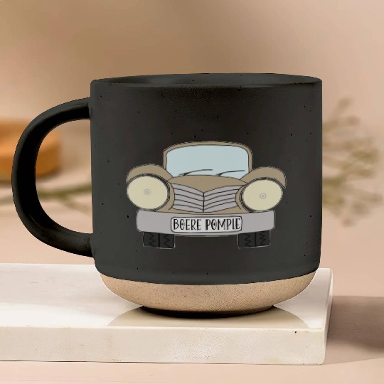 Old Car Khaki Boere Pompie Afrikaans Pottery Mugs