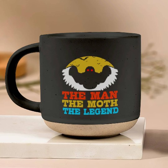 Retro Mothman Cryptid The Man The Moth The Legend Pottery Mugs
