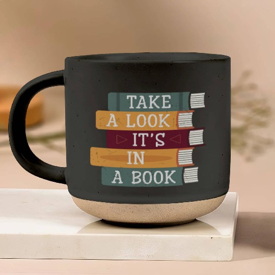 Take A Look It's A Book Retro Rainbow Reading Pottery Mugs