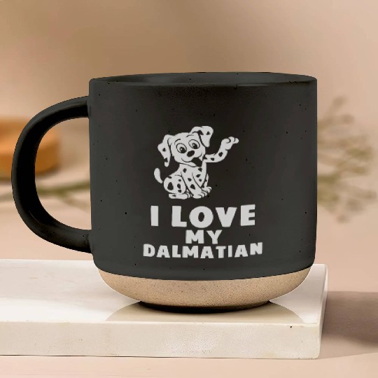 I Love My Dalmatian Pottery Mugs