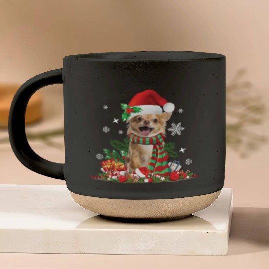 Christmas Chihuahua Dog Pottery Mugs