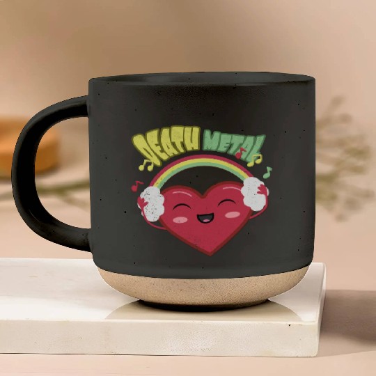 Death Metal Cute Heart Pottery Mugs