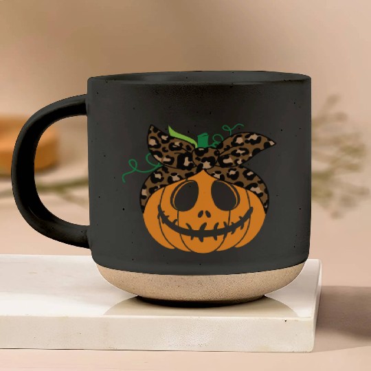 Pumpkin Halloween Pottery Mugs
