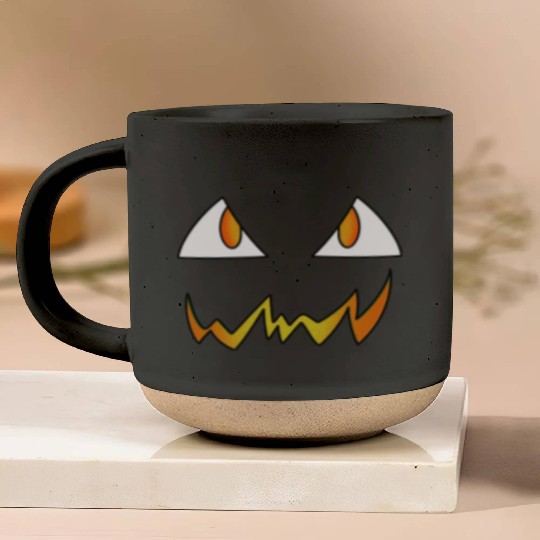 Jack O Lantern Face Pottery Mugs
