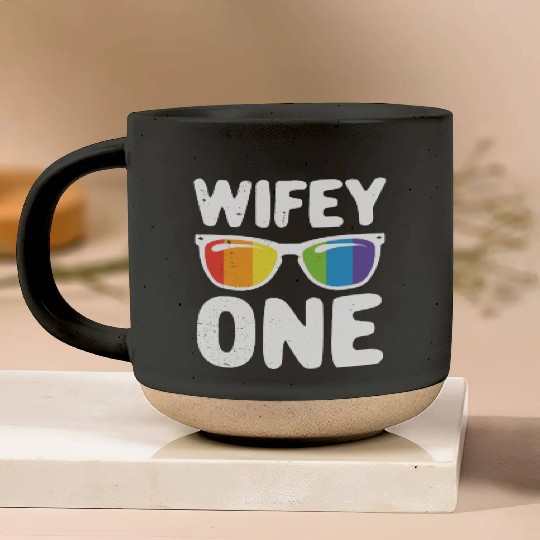 Wife One Funny Lgbt Lesbian Couple LGBT Pride Gay Pottery Mugs
