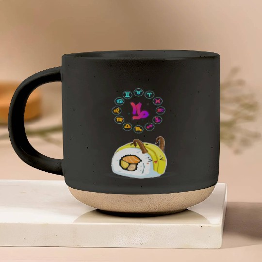 Japanese Sushi Funny Capricorn Zodiac Sushi Lover Pottery Mugs