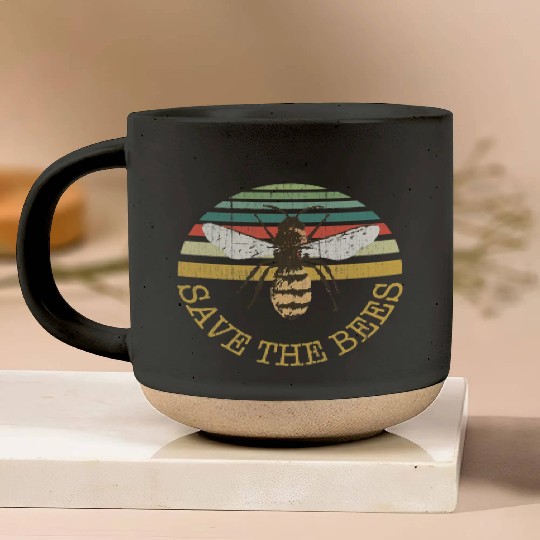 Bee BeeKeeper Save the Bees Apiary Design Pottery Mugs