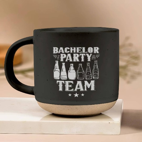Bachelor Party Team Bride Groom Pottery Mugs