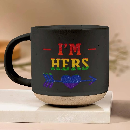 I'm Hers Lesbian Couple Matching Pottery Mugs