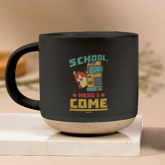 School bus pet funny saying Pottery Mugs