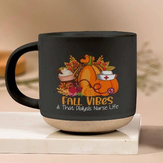 Fall Vibes & That Dialysis Nurse Life Fall Autumn Pottery Mugs
