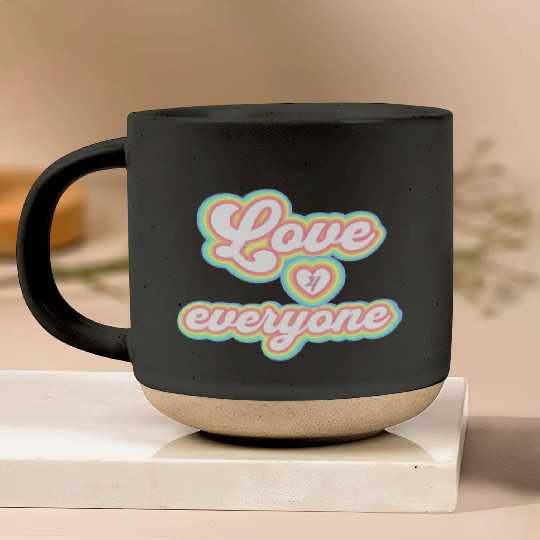 Rainbow unisex love for everyone Pottery Mugs