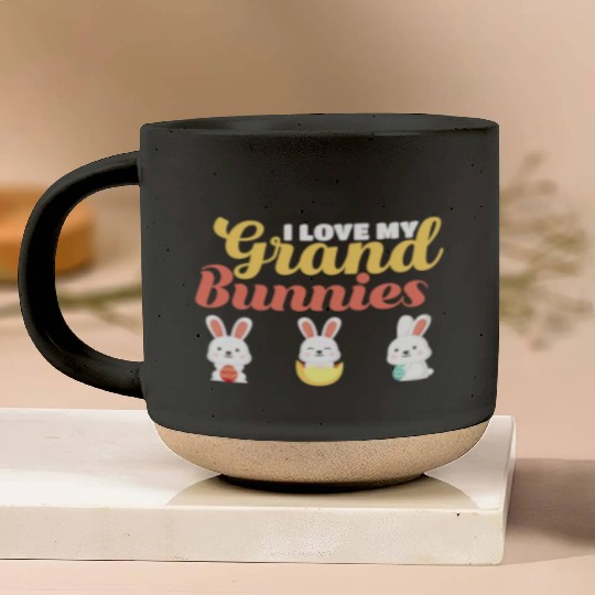 I Love My GrandBunnies Grandma Grandkids Easter T Pottery Mugs