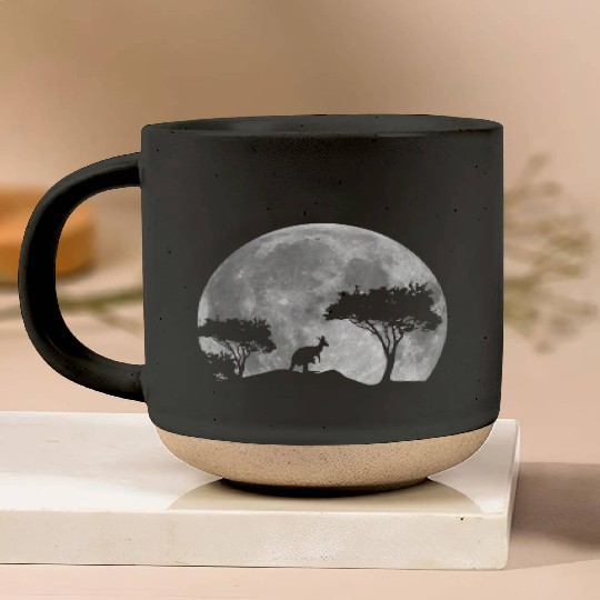 Great Kangaroo By Night Pottery Mugs