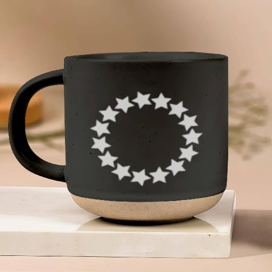 circle shape 6 Pottery Mugs