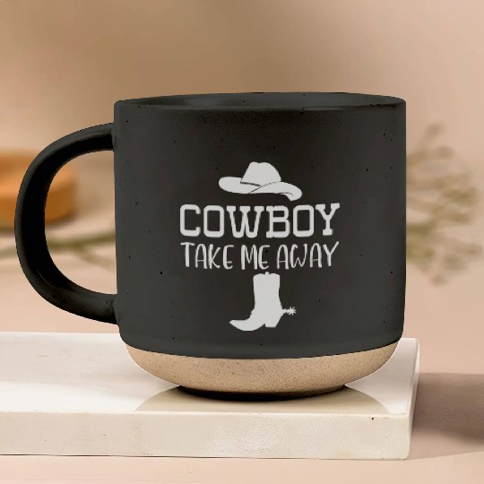 Cowboy Take Me Away Pottery Mugs