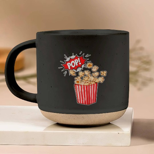 Retro Movie Popcorn Lover Pottery Mugs