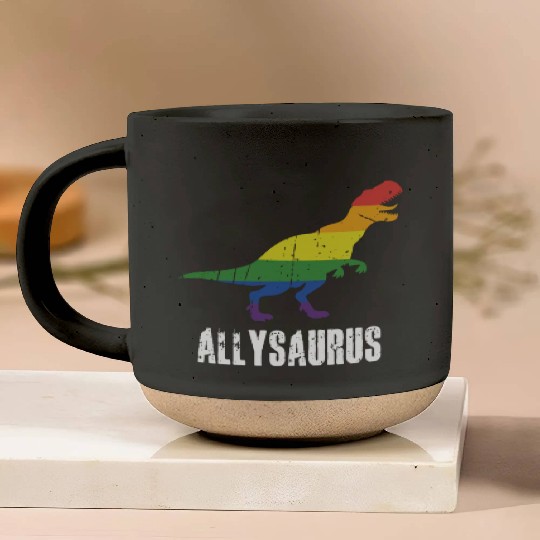 Allysaurus Ally Pride Gay Pride LGBT Allysaurus Pottery Mugs