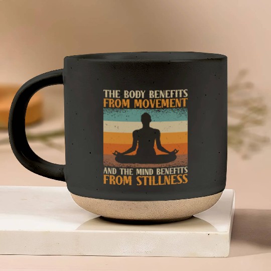 Serenity Meditating Yoga Fan Spiritual Relaxation Pottery Mugs