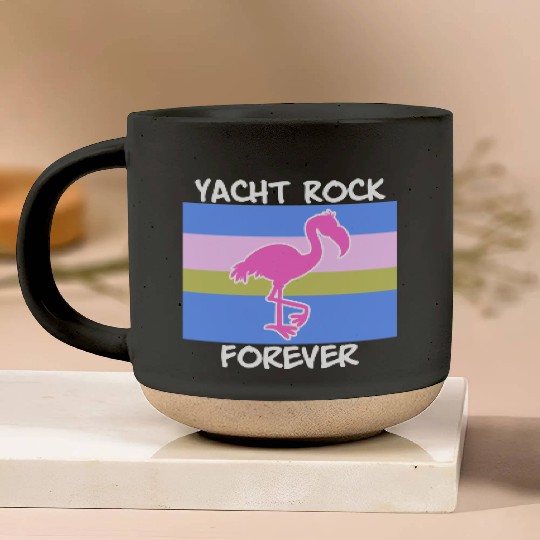 Yacht Rock Forever Pottery Mugs 80s Style flamingo