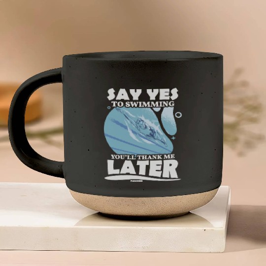 To swim Pottery Mugs