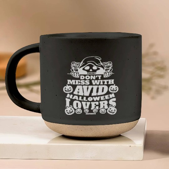 Skeleton with pumpkin Pottery Mugs