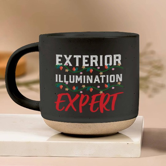 Funny Christmas Light Exterior Illumination Expert Pottery Mugs