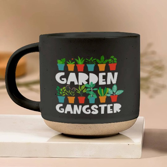 Funny Gardening Gifts Garden Gangster Plant Lover Pottery Mugs