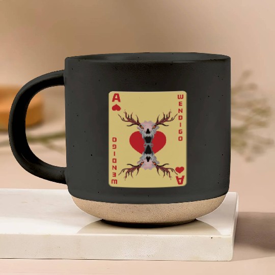 Folk Creature Card Wendigo Halloween Cryptid Pottery Mugs