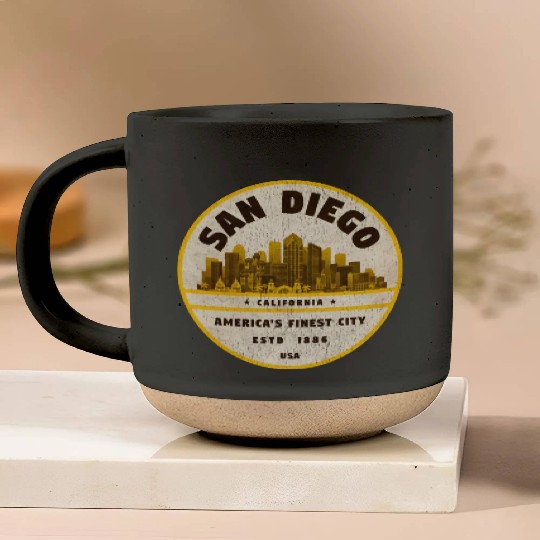 San Diego California Pottery Mugs