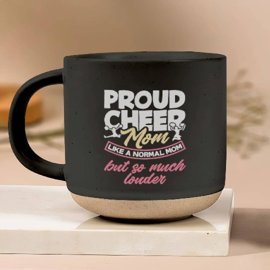 Proud Cheer Mom Cheerleading Mom Gift Pottery Mugs