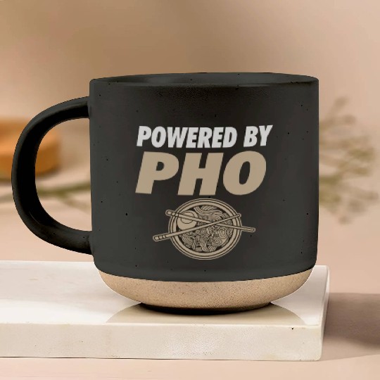 Powered By Pho Soup Vietnamese Noodle Food Pottery Mugs