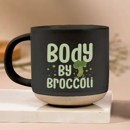 Body By Broccoli Vegetarian Veggies Vegan Pottery Mugs