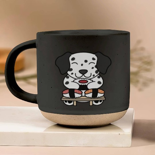 Sushi Lover Dalmatian Pottery Mugs