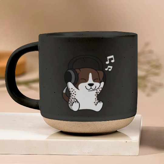 Music Lover German Shorthaired Pointer Pottery Mugs