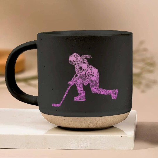 Ice hockey hockey player girl girl Pottery Mugs