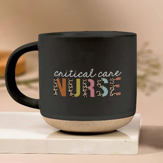 Critical-Care Nurse Colorful Leopard Print Funny Pottery Mugs
