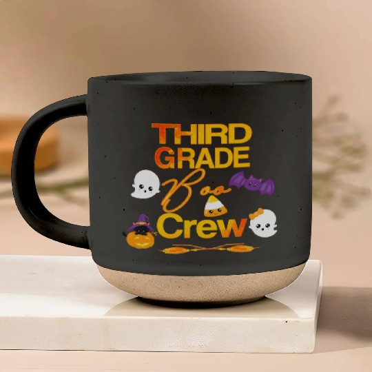Halloween Third Grade Cute Boo Crew For Teacher Pottery Mugs