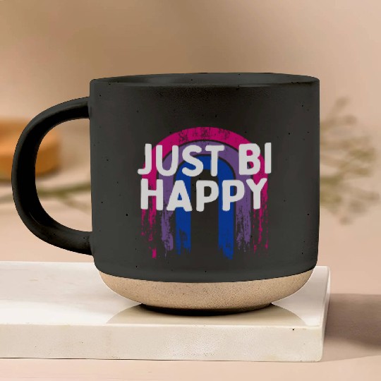 Just Bi Happy Bisexual LGBTQ Bi Pride LGBT Pottery Mugs
