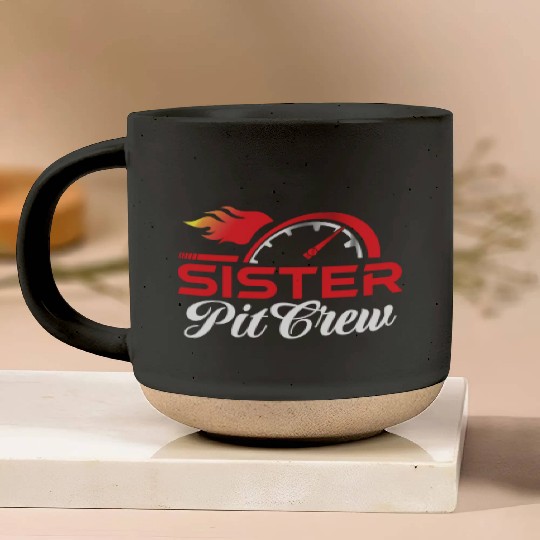 Sister Pit Crew Pottery Mugs