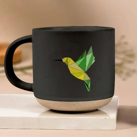 Hummingbird geometrical Pottery Mugs