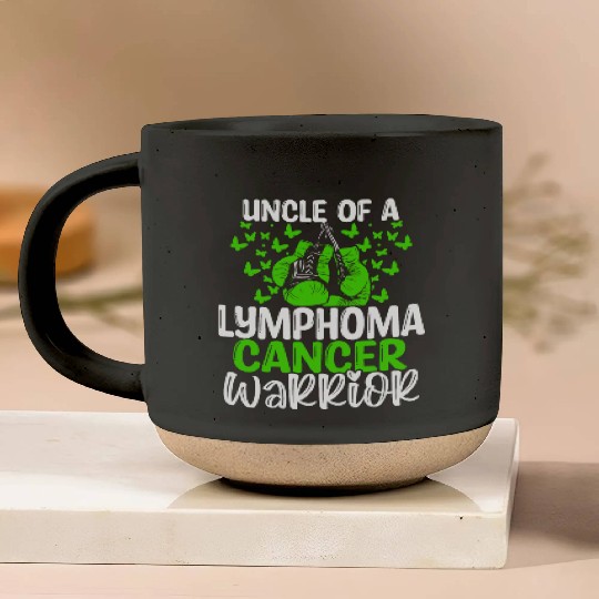Lymphoma Cancer Awareness Uncle Nephew Niece Pottery Mugs