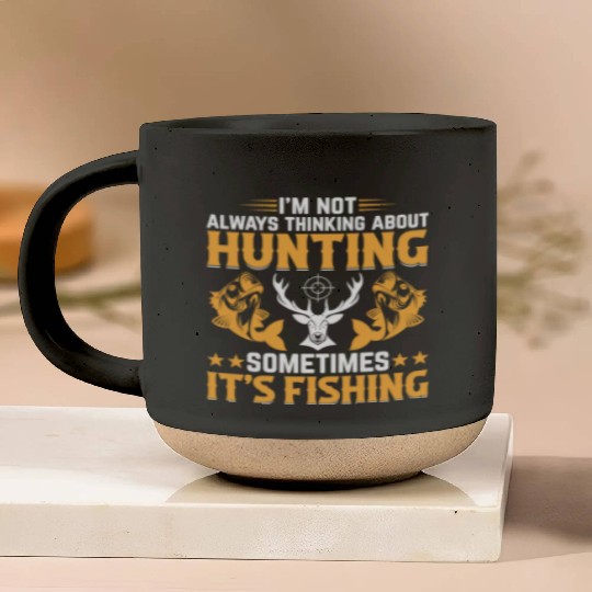 Deer Hunting Trout Fishing Fish Fishing - Deer Hun Pottery Mugs