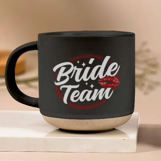 Bride Team Party Cute Bachelorette Wedding Pottery Mugs